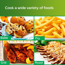 Load image into Gallery viewer, PHILIPS Air Fryer HD9200/90, uses up to 90% less fat, 1400W, 4.1 Liter, with Rapid Air Technology (Black), Large - KOCHEN ESSENTIAL