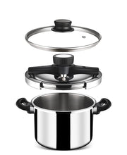Load image into Gallery viewer, Stahl Triply Stainless Steel Versatile Cooker with Steel and Glass Lid, 9415, 5 L - KOCHEN ESSENTIAL