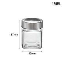 Load image into Gallery viewer, Cello Qube Fresh Glass Storage Jar, Air Tight, See-Through Lid, Clear, Set of 6 (180 ml Each)