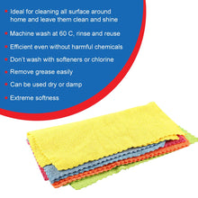Load image into Gallery viewer, Kleeno by Cello Microfiber Multipurpose Cloth Set of 10, Assorted, Large
