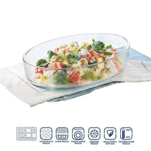 Load image into Gallery viewer, BOROSIL OVAL BAKING DISH, 700ML, TRANSPARENT - KOCHEN ESSENTIAL