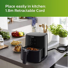 Load image into Gallery viewer, PHILIPS Air Fryer HD9200/90, uses up to 90% less fat, 1400W, 4.1 Liter, with Rapid Air Technology (Black), Large - KOCHEN ESSENTIAL