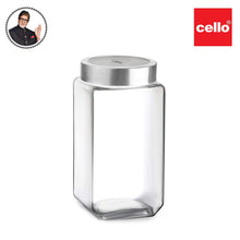 Load image into Gallery viewer, Cello Qube Fresh Glass Storage Jar, Air Tight, See-Through Lid, Clear, 2250 ml