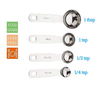 Load image into Gallery viewer, LAKSHITA STEEL MEASURING SPOONS, SET OF 4 - KOCHEN ESSENTIAL
