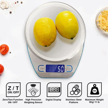 Load image into Gallery viewer, Inalsa Digital Kitchen Weighing Scale & Food Weight Machine for Health, Fitness, Home Baking & Cooking-INKS 02 with Tare/Zero Function,High Precision Weighing Sensor|1 Year Warranty, ( Silver / Blue) - KOCHEN ESSENTIAL