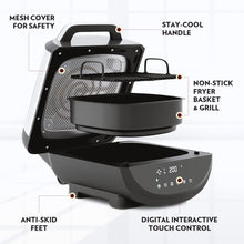 Load image into Gallery viewer, Borosil BestDigi Air-fryer, Top Load Air Fryer, Large Capacity, 8 pre-set menus, 8 in 1 functionality, 6.1 L