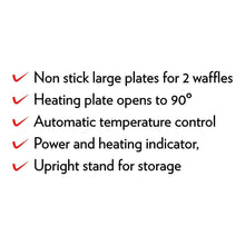 Load image into Gallery viewer, BOROSIL WAFFLE MAKER, 1000 WATTS, SILVER - KOCHEN ESSENTIAL