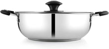 Load image into Gallery viewer, PNB kitchenmate STAINLESS STEEL KADAI, ROMANO KADAI WITH LID, INDUCTION BASED - KOCHEN ESSENTIAL