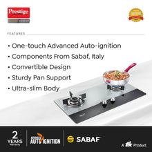 Load image into Gallery viewer, Prestige Desire Hob Top PHTD 02 Al, 2 Burner & Auto Ignition