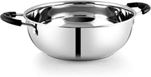 Load image into Gallery viewer, PNB kitchenmate STAINLESS STEEL KADAI, ROMANO KADAI WITH LID, INDUCTION BASED - KOCHEN ESSENTIAL