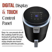 Load image into Gallery viewer, Inalsa Air Fryer Digital Compact Touch-(2.4L)- 1000W with Smart Air Crisp Technology| 8-Preset Menu, Touch Control & Digital Display| Variable Temperature & Timer Control, (Black)