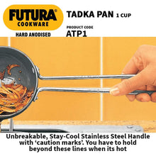 Load image into Gallery viewer, HAWKINS FUTURA HARD ANODIZED TADKA HEATING TADKA PAN 1 CUP (HARD ANODISED) - KOCHEN ESSENTIAL