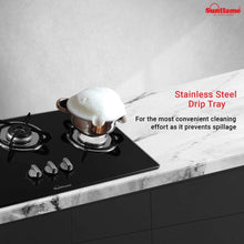 Load image into Gallery viewer, SUNFLAME LOTUS HOB 3 BURNER GAS STOVE, AUTO IGNITION, BLACK - KOCHEN ESSENTIAL