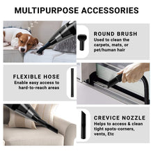 Load image into Gallery viewer, INALSA Vaccum Cleaner Handheld 800W High Powerful Motor- Dura Clean with HEPA Filtration & Strong Powerful 16KPA Suction| Lightweight, Compact & Durable Body|Includes Multiple Accessories,(Grey/Black)