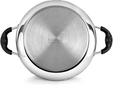 Load image into Gallery viewer, PNB kitchenmate STAINLESS STEEL KADAI, ROMANO KADAI WITH LID, INDUCTION BASED - KOCHEN ESSENTIAL