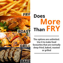 Load image into Gallery viewer, INALSA Air Fryer Digital 6.5 L Sous Chef-1650 Watt with 8 Preset Programs, Variable Temperature Control & Auto Shake Reminder|Free Recipe book|2 Year Warranty(Black/Silver)