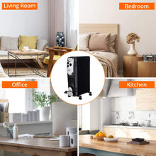 Load image into Gallery viewer, INALSA OFR Room Heater|Combust 11F |3 Heat Selection I 11Fins With Turbo Fan I Variable Temperature control I Tilt Over Switch SafetyICord StorageICaster Wheel I Made in India Warranty 2year,Black