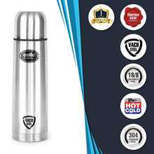 Load image into Gallery viewer, Cello Flip Style Stainless Steel Bottle, 500ml, Silver