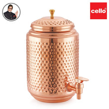 Load image into Gallery viewer, Cello Co- Pura Kalash Matka Copper Water Dispenser, 10Liter, Copper jug