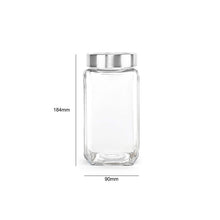 Load image into Gallery viewer, Cello Qube Fresh Glass Storage Jar, Air Tight, See-Through Lid, Clear, 1000 ml