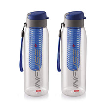 Load image into Gallery viewer, Cello Infuse Plastic Water Bottle Set, 800ml, Set of 2