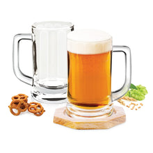 Load image into Gallery viewer, Treo By Milton Munich Cool Glass Beer Mug set of 2, 359 ml Each, Transparent