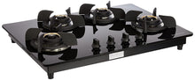 Load image into Gallery viewer, Faber Hob/Hobtop 4 Brass Burner Electric Auto Ignition, Glass Top (HOB ULTIMA HT724 CRS BR CI AI ) - Black, 72 cm