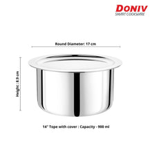 Load image into Gallery viewer, DONIV Titanium Triply Stainless Steel Tope with Cover, Induction Friendly - KOCHEN ESSENTIAL