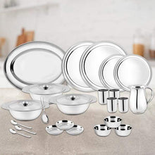 Load image into Gallery viewer, PNB Kitchenmate 51 PIECES STAINLESS STEEL DINNER SET, UNIQUE, PLAIN - KOCHEN ESSENTIAL