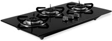 Load image into Gallery viewer, SUNFLAME LOTUS HOB 3 BURNER GAS STOVE, AUTO IGNITION, BLACK - KOCHEN ESSENTIAL