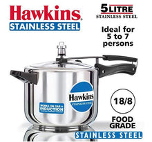 Load image into Gallery viewer, HAWKINS STAINLESS STEEL PRESSURE COOKER, INDUCTION COOKER - KOCHEN ESSENTIAL