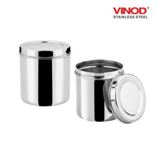 Load image into Gallery viewer, Vinod Stainless Steel Airtight Deep Dabba set of 2 pieces - KOCHEN ESSENTIAL