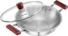Load image into Gallery viewer, HAWKINS STAINLESS STEEL KADAI, DEEP FRY PAN  WITH LID FRY PAN 26 CM DIAMETER WITH LID - KOCHEN ESSENTIAL