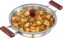 Load image into Gallery viewer, HAWKINS STAINLESS STEEL KADAI, DEEP FRY PAN  WITH LID FRY PAN 26 CM DIAMETER WITH LID - KOCHEN ESSENTIAL