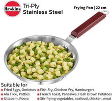 Load image into Gallery viewer, HAWKINS TRIPLY FRY PAN 22 CM DIAMETER  (STAINLESS STEEL, INDUCTION BOTTOM), SSF22 - KOCHEN ESSENTIAL