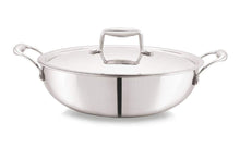 Load image into Gallery viewer, Cello TriPly Stainless Steel Kadhai with Lid (20 cm - 1.6 L) - KOCHEN ESSENTIAL