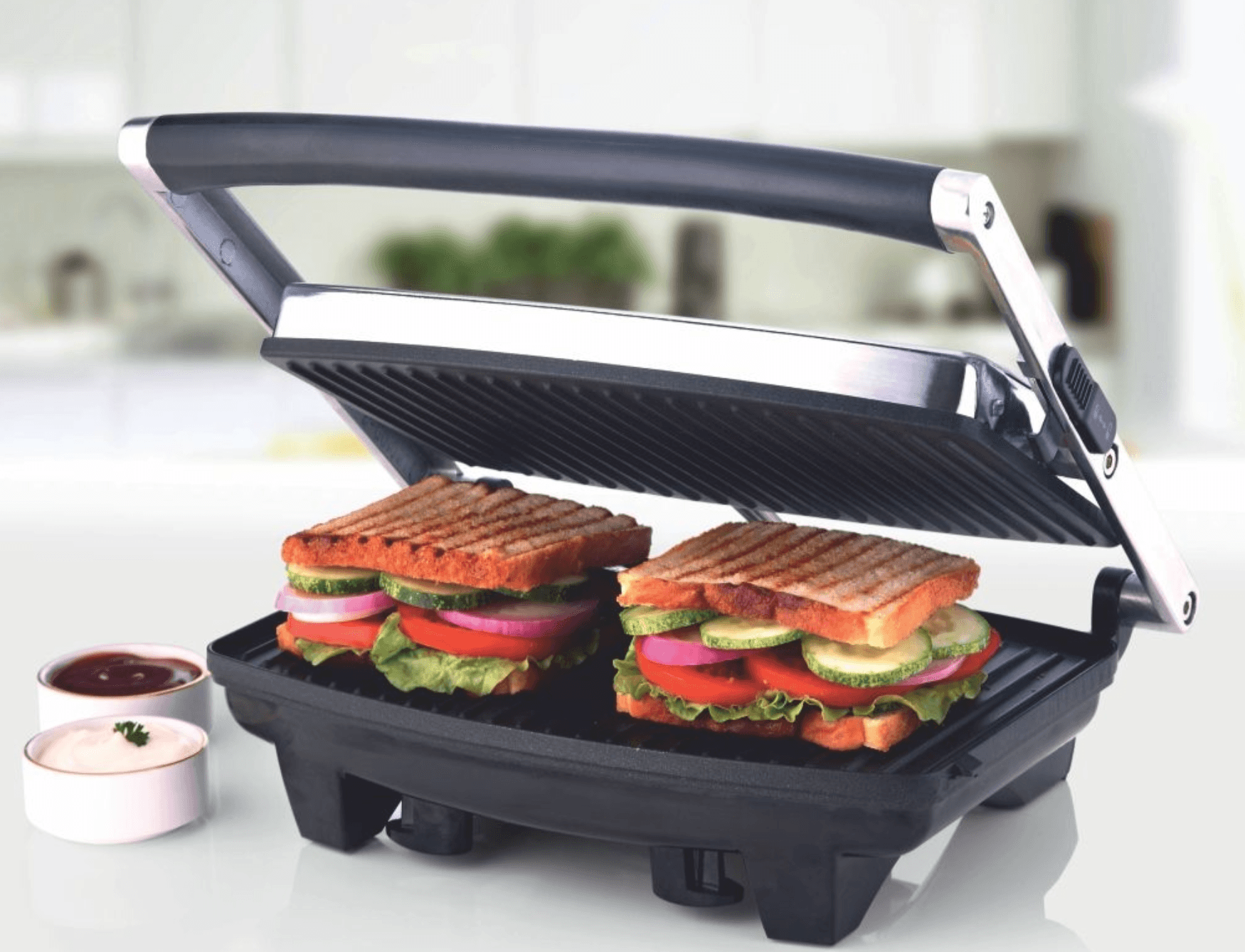 BOROSIL ELECTRIC SANDWICH MAKER, JUMBO GRILLER, 1000W