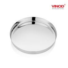 Load image into Gallery viewer, Vinod Stainless Steel Traditional Plate / Bhojan Thali / Khumcha Thali set of 2 - KOCHEN ESSENTIAL