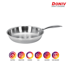 Load image into Gallery viewer, DONIV Titanium Triply Stainless Steel Fry Pan, Induction Friendly - KOCHEN ESSENTIAL