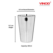 Load image into Gallery viewer, Vinod Stainless Steel Plain Glass, Set of 6 Pieces - KOCHEN ESSENTIAL