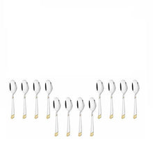 Load image into Gallery viewer, PNB KITCHENMATE STAINLESS STEEL BABY SPOON (DESIGN - VICEROY GOLD) - (6 PIECES) - KOCHEN ESSENTIAL