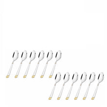 Load image into Gallery viewer, PNB KITCHENMATE STAINLESS STEEL BABY SPOON (DESIGN - VICEROY GOLD) - (6 PIECES) - KOCHEN ESSENTIAL