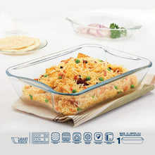 Load image into Gallery viewer, BOROSIL BAKE N SERVE DISH RECTANGULAR 1.5 LTR - KOCHEN ESSENTIAL