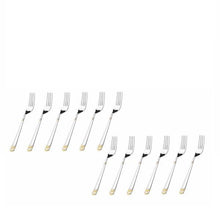 Load image into Gallery viewer, PNB KITCHENMATE STAINLESS STEEL BABY FORK (DESIGN - VICEROY GOLD) - (6 PIECES) - KOCHEN ESSENTIAL