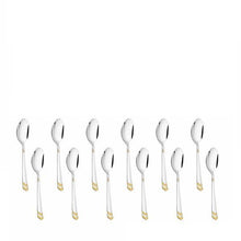 Load image into Gallery viewer, PNB KITCHENMATE STAINLESS STEEL DESERT SPOON (DESIGN - VICEROY GOLD) - (6 PIECES) - KOCHEN ESSENTIAL