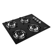Load image into Gallery viewer, SUNFLAME LOTUS HOB 4 BURNER, AUTO IGNITION, BLACK - KOCHEN ESSENTIAL