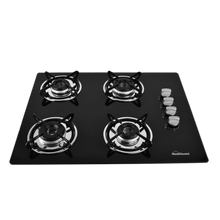 Load image into Gallery viewer, SUNFLAME LOTUS HOB 4 BURNER, AUTO IGNITION, BLACK - KOCHEN ESSENTIAL