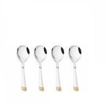 Load image into Gallery viewer, PNB KITCHENMATE STAINLESS STEEL SERVICE SPOON (DESIGN - VICEROY GOLD) - (2 PIECES) - KOCHEN ESSENTIAL