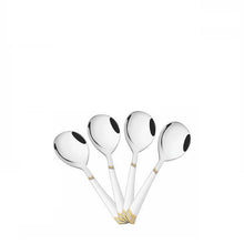 Load image into Gallery viewer, PNB KITCHENMATE STAINLESS STEEL SERVICE SPOON (DESIGN - VICEROY GOLD) - (2 PIECES) - KOCHEN ESSENTIAL
