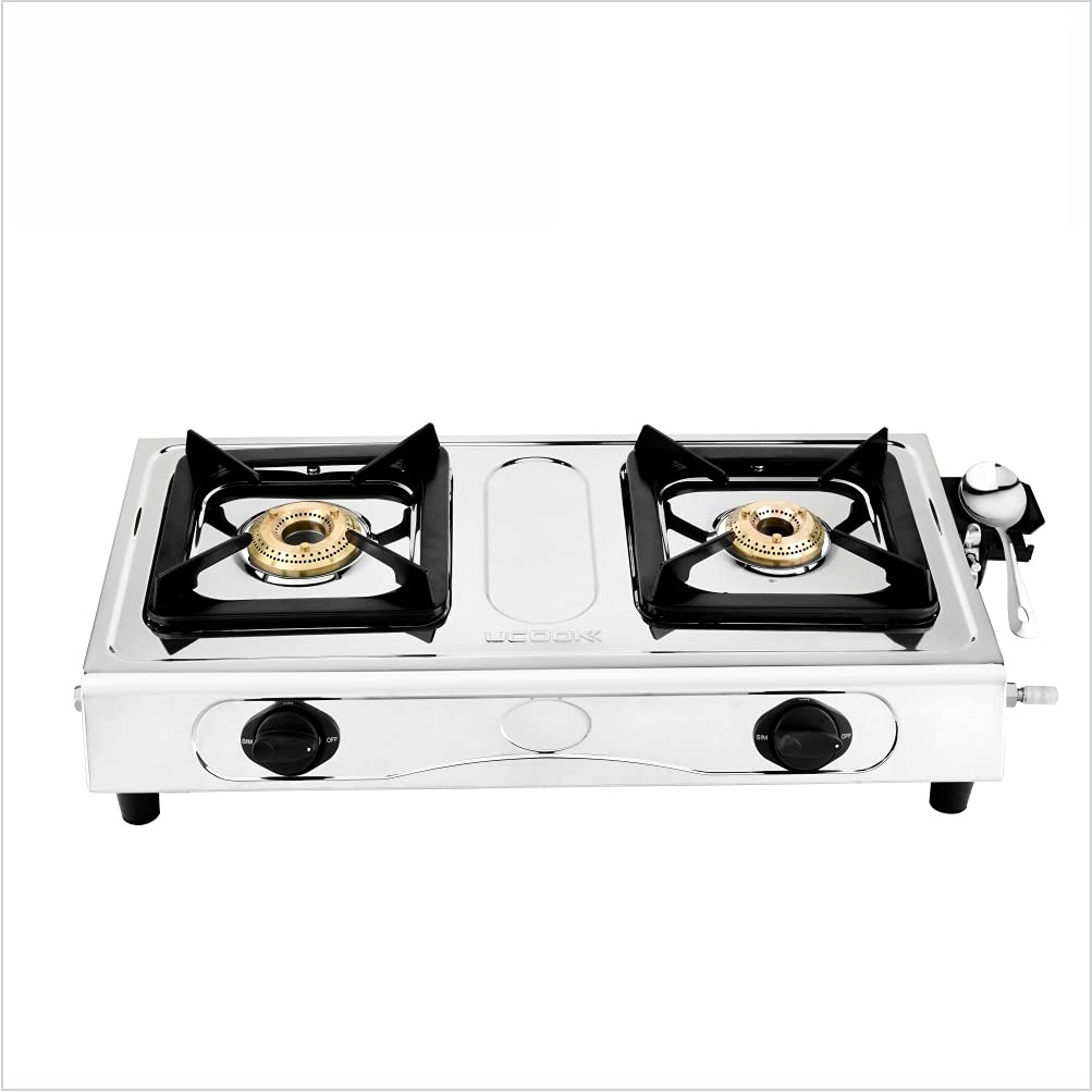 UCOOK JUNTO Basic 2B Series 2 Burners Gas Stove Stainless Steel Cooktop